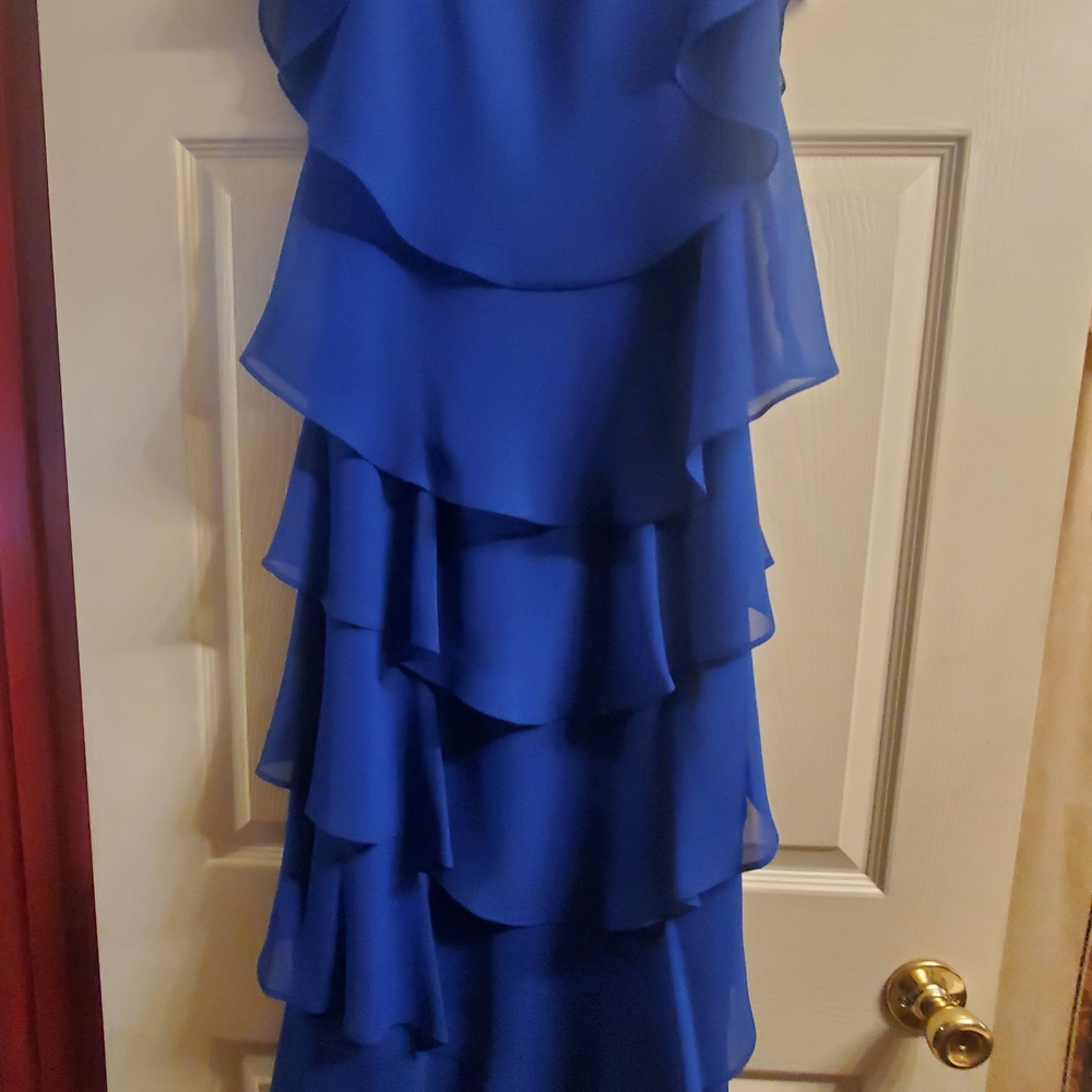Elegant Blue Layered Dress